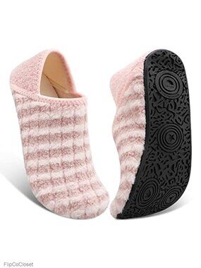 Unisex Slippers Rubber Sole Non Slip Slip-On House Shoes Indoor/Outdoor